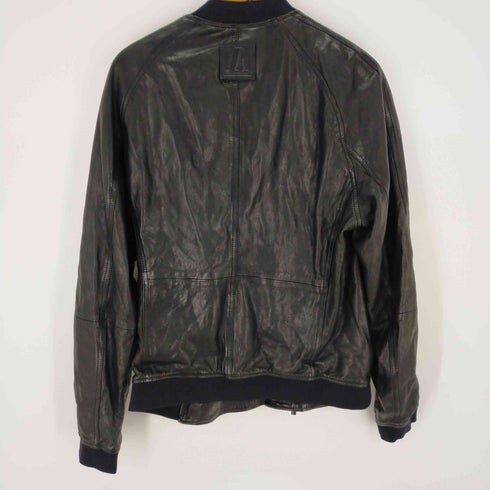 エンポリオアルマーニ EMPORIO ARMANI ラムレザージャケット ブルゾン ジップアップ メンズ EUR:52
