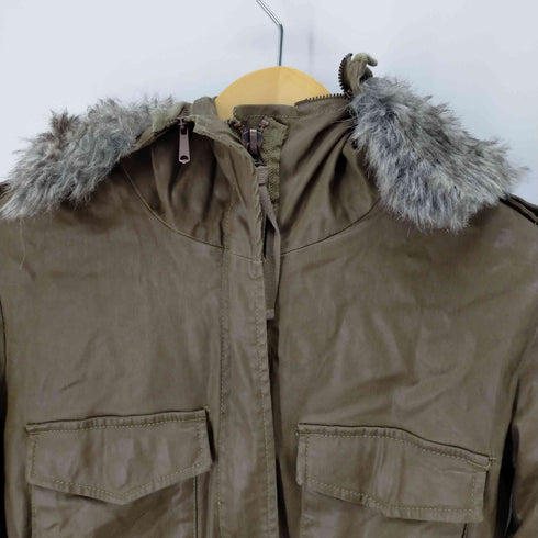 ディーゼル DIESEL ミリタリーコート ロング 中綿 アウター ジップアップ ベルト付き レディース import:S