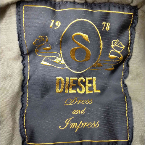 ディーゼル DIESEL ミリタリーコート ロング 中綿 アウター ジップアップ ベルト付き レディース import:S