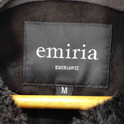 エミリアウィズ EMIRIA WIZ フェイクファーブルゾン ノーカラー ジップアップ レディース JPN:M
