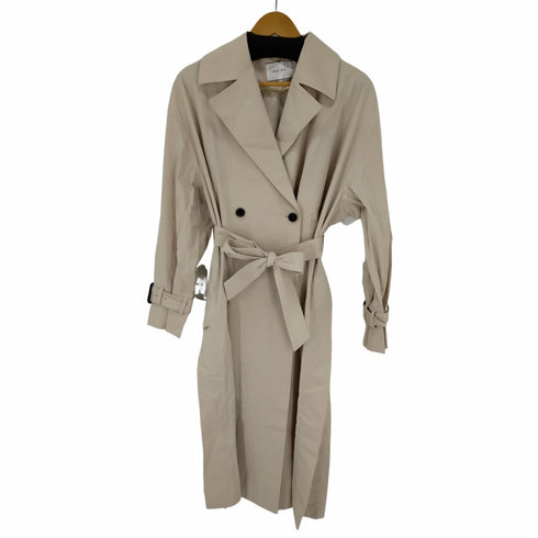 ベイジ BEIGE KORR トレンチコート スプリングコート ロング ベルト付き レディース JPN:2