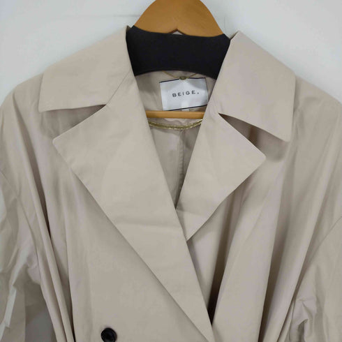 ベイジ BEIGE KORR トレンチコート スプリングコート ロング ベルト付き レディース JPN:2