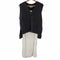 ジャスグリッティー JUSGLITTY ジャスグリッティー JUSGLITTY 22SS ショートニットベスト Vネック ノースリーブ インナー付き 2 紺 白 ネイビー ホワイト /CM ■OS レディース レディース JPN:2