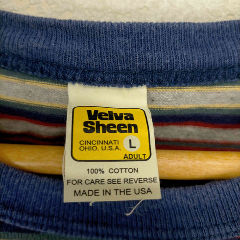 ベルバシーン Velva Sheen 90s MADE NI USA ポケットボーダーS/S TEE メンズ JPN:L