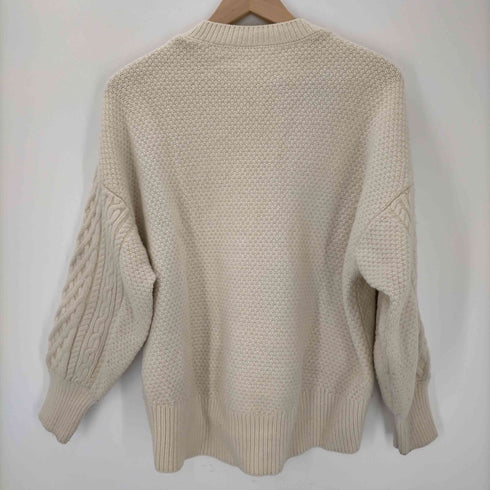 メゾンスペシャル MAISON SPECIAL メゾンスペシャル MAISON SPECIAL ケーブル編みニット セーター スキッパー 長袖 プルオーバー M オフホワイト /CM ■OS ■SH レディース レディース import:M