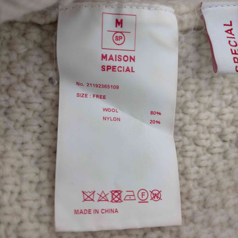 メゾンスペシャル MAISON SPECIAL メゾンスペシャル MAISON SPECIAL ケーブル編みニット セーター スキッパー 長袖 プルオーバー M オフホワイト /CM ■OS ■SH レディース レディース import:M