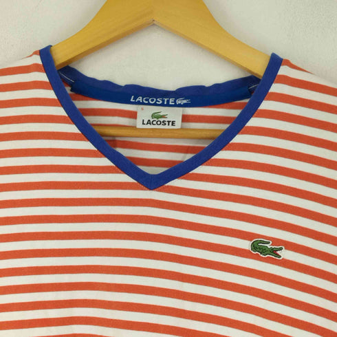 ラコステ LACOSTE トリコロールTシャツ Vネック ボーダー メンズ JPN:5