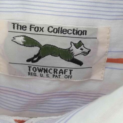 ザ フォックス コレクション THE FOX COLLECTION ロゴワッペン ストライプ ボタンダウンシャツ メンズ FREE