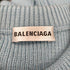 バレンシアガ BALENCIAGA バレンシアガ BALENCIAGA リブニット カットソー 長袖 クルーネック プルオーバー バックオープン ウール 34 青 ブルー /DO ■OS レディース レディース FR:34