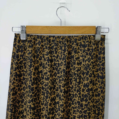 ノーブル Noble 22AW レオパプリントナローサテンスカート ロング レディース ONE SIZE