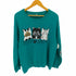 VINTAGE キャット プリント クルーネック スウェット レディース