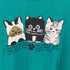 VINTAGE キャット プリント クルーネック スウェット レディース