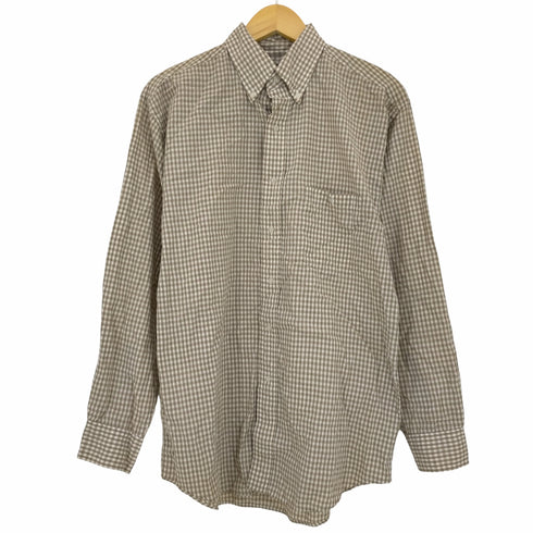 オービス ORVIS 90-00s コットンポリ ボタンダウンチェックシャツ メンズ import:M