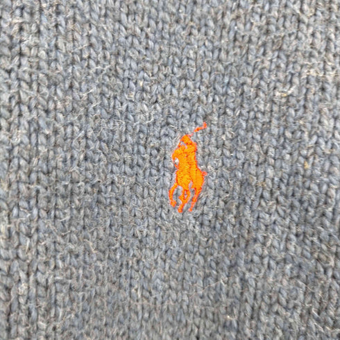 ポロバイラルフローレン Polo by RALPH LAUREN 香港製 ポニー刺繍 ハーフジップニット メンズ import:S