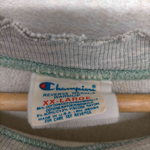 チャンピオン Champion 80s トリコタグ REVERSE WEAVE グリーンステッチ フロントプリントスウェット メンズ JPN:XXL