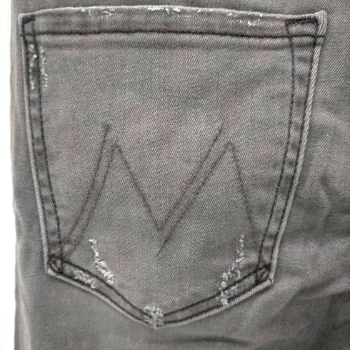 マザー mother マザー mother Deuxieme Classe取扱 MOTHER GREY INSIDER CROP パンツ スキニー ストレッチ カットオフ ダメージ加工 ジッパーフライ 26 グレー /DO ■OS レディース レディース US:26-27