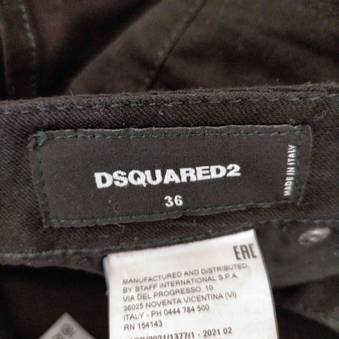ディースクエアード DSQUARED2 ストレッチツイルスキニーパンツ レディース 36