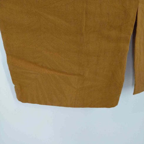 カレンテージ CURRENTAGE 18SS タックテーパードパンツ ワイド シルクリネン ジャガード ボタンフライ ハイウエスト レディース JPN:1