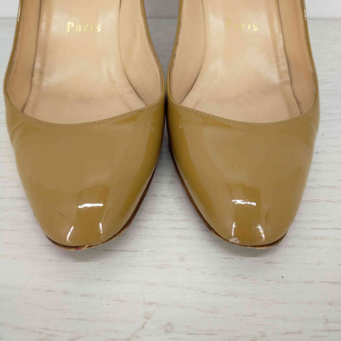 クリスチャンルブタン CHRISTIAN LOUBOUTIN プレーントゥパテントパンプス ハイヒール ポインテッドトゥ エナメル レディース JPN:21.5