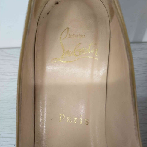 クリスチャンルブタン CHRISTIAN LOUBOUTIN プレーントゥパテントパンプス ハイヒール ポインテッドトゥ エナメル レディース JPN:21.5