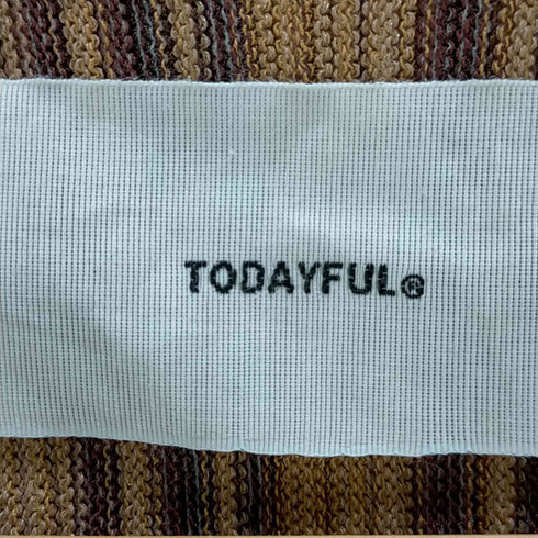トゥデイフル TODAYFUL Stripe Knit Tanktopストライプニットタンクトップ レディース JPN:36
