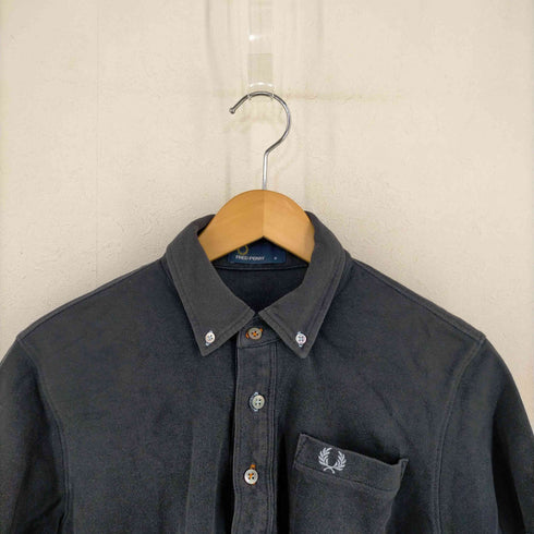 フレッドペリー FRED PERRY 鹿の子 ロゴ刺繍 ボタンダウンポロシャツ メンズ JPN:M