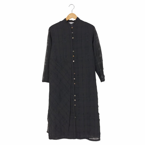 コットンハウスアヤ Cotton House Aya 凹凸ストライプ ポリコットンワンピース レディース