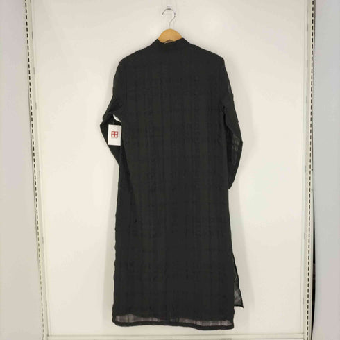 コットンハウスアヤ Cotton House Aya 凹凸ストライプ ポリコットンワンピース レディース