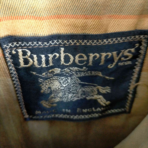 バーバリーズ BURBERRYS 60S-70S イングランド製 裏地チェック 玉虫色ステンカラーコート メンズ
