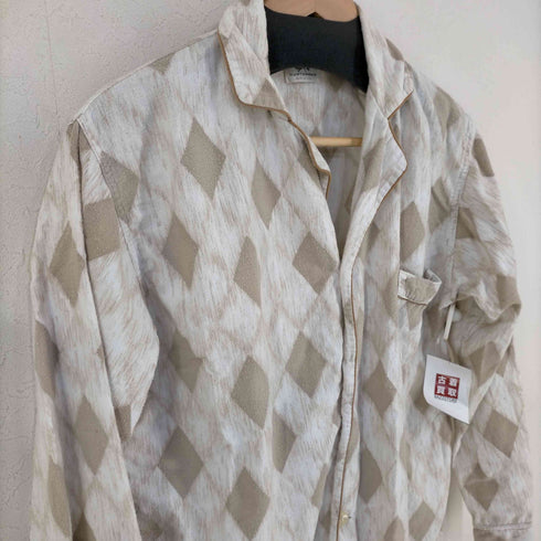 EAST WEST USA製 シャモア アーガイル パジャマシャツ メンズ A
