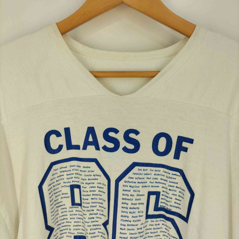 MONSPORT カナダ製 CLASS OF 86 COLONEL BY プリント Vネックカットソー フットボールシャツ メンズ