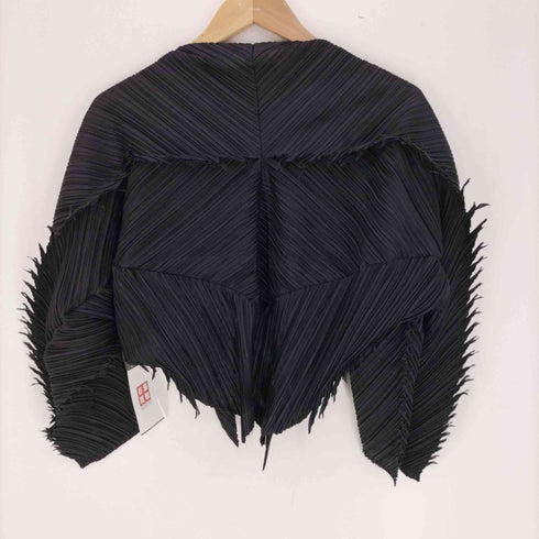 プリーツプリーズイッセイミヤケ PLEATS PLEASE ISSEY MIYAKE Dragon Bolero 切りっぱなしプリーツカーディガン レディース FREE