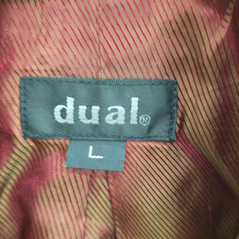 Dual カウレザー ハーフコート ジャケット メンズ import:L