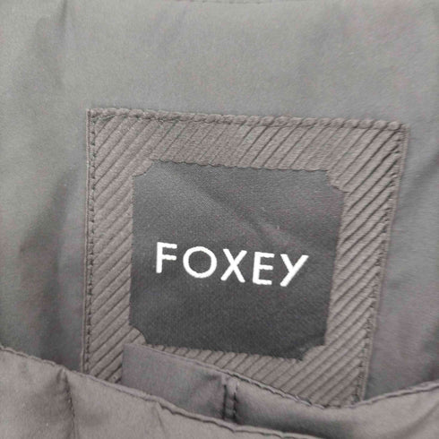 フォクシー FOXEY COAT VIOLA 中綿ベルテッドノーカラーコート ビジュー装飾 レディース JPN:38