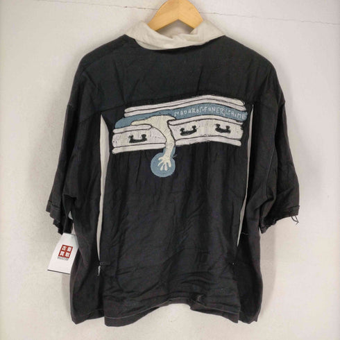 パラグラフ PARAGRAFF 90s MADUROS FUNERAL HOME Black Bowling Shirt メンズ JPN:M