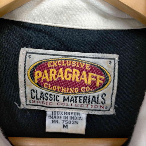 パラグラフ PARAGRAFF 90s MADUROS FUNERAL HOME Black Bowling Shirt メンズ JPN:M