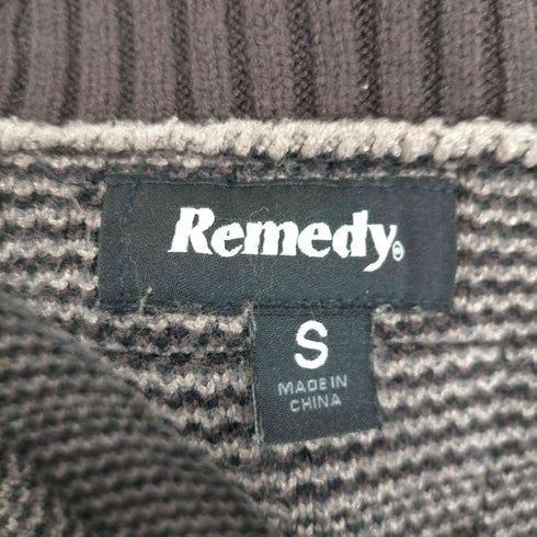 REMEDY スカルxクロウ ダメージ加工デザインカーディガン メンズ import:S