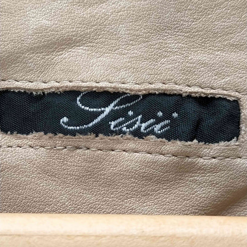 シシ sisii シシ sisii レザー ジャケット ライダース 牛革 ジップアップ XS ベージュ /ES ■OS レディース レディース import:XS