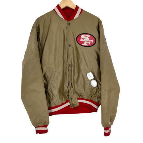 エヌエフエル プロライン バイ スターター NFL PROLINE by STARTER 80s MADE IN USA フットボールチーム 49ers スタジャン メンズ JPN:XL