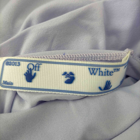オフホワイト OFF-WHITE Light Basic Short Sleeve Turtleneck カットソー 半袖 タートルネック プルオーバー プリント 36 紫 パープル 黒 ブラック /DO ■OS レディース レディース FR:36