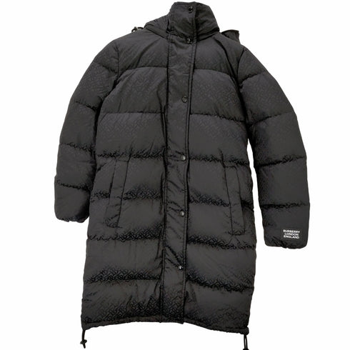 バーバリーロンドンイングランド BURBERRY LONDON ENGLAND バーバリー ロンドン BURBERRY LONDON ENGLAND TB モノグラム ナイロン ダウンコート 中綿コート アウター XXS 黒 ブラック /DF ■OS ■SH レディース レディース XXS