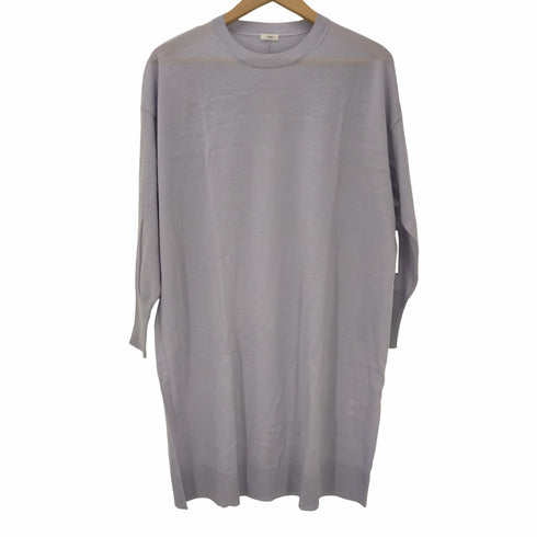 イエナ IENA イエナ IENA 21AW クルーネックロングニット カットソー 長袖 ウール F ライトパープル /DO ■OS レディース レディース FREE