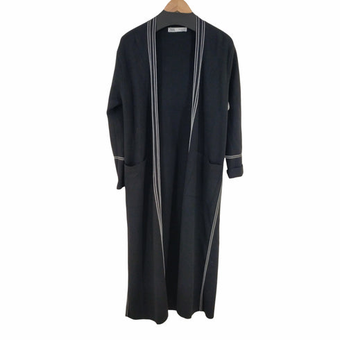 ザラ ZARA バイカラーステッチ ロングカーディガン レディース import:S