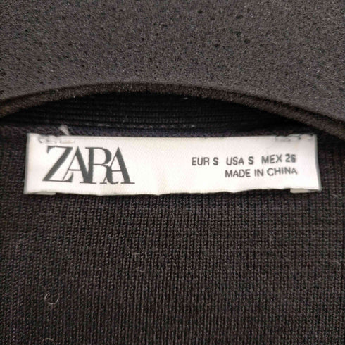 ザラ ZARA バイカラーステッチ ロングカーディガン レディース import:S