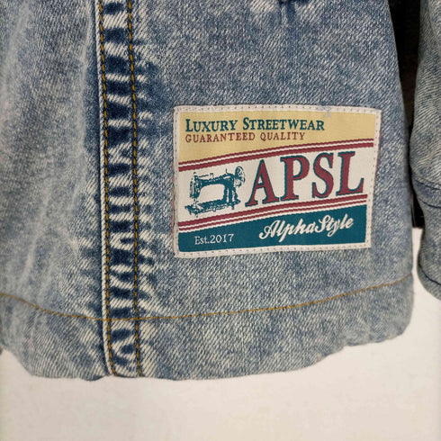 AlphaStyle デニムドッキングハーフコート メンズ JPN:M