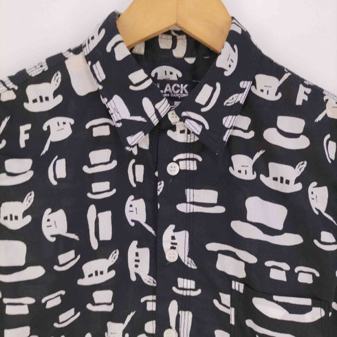 ブラックコムデギャルソン BLACK COMME des GARCONS A2013 ハット柄 ポリシャツ メンズ JPN:S