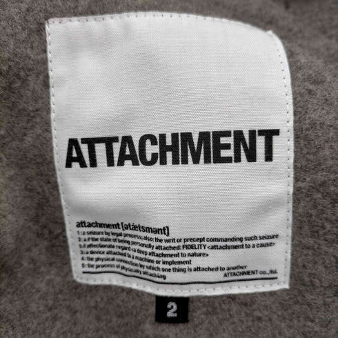 アタッチメント ATTACHMENT アタッチメント ATTACHMENT ダッフルコート ヘビーメルトン ショート 2 グレー /AO ■OS ■SH メンズ メンズ JPN:2