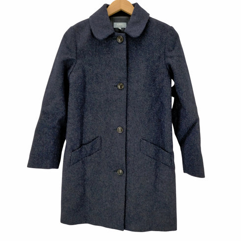 アーペーセー A.P.C. アーペーセー A.P.C. MOON生地 ウール ステンカラーコート アウター ミドル丈 総裏地 34 青 ブルー /CM ■OS レディース レディース JPN:34