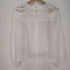 アメリヴィンテージ Ameri VINTAGE アメリヴィンテージ Ameri VINTAGE NOBLE LACE MIX TOP レーストップス ブラウス プルオーバー 長袖 シアー チューブトップ付き 白 ホワイト /ES ■OS レディース レディース