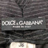 ドルチェアンドガッバーナ DOLCE&GABBANA ドルチェ&ガッバーナ ドルガバ DOLCE&GABBANA ビジュー装飾 ストライプ パンツ テーパード センタープレス 36 黒 グレー /AA ■OS レディース レディース EUR:36